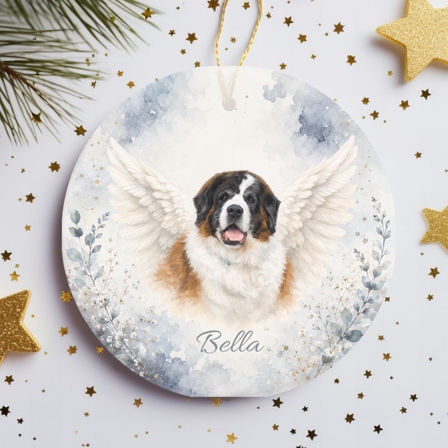 Personalized Pet Memorial Ornament, Custom Rainbow Bridge Photo Keepsake Gift