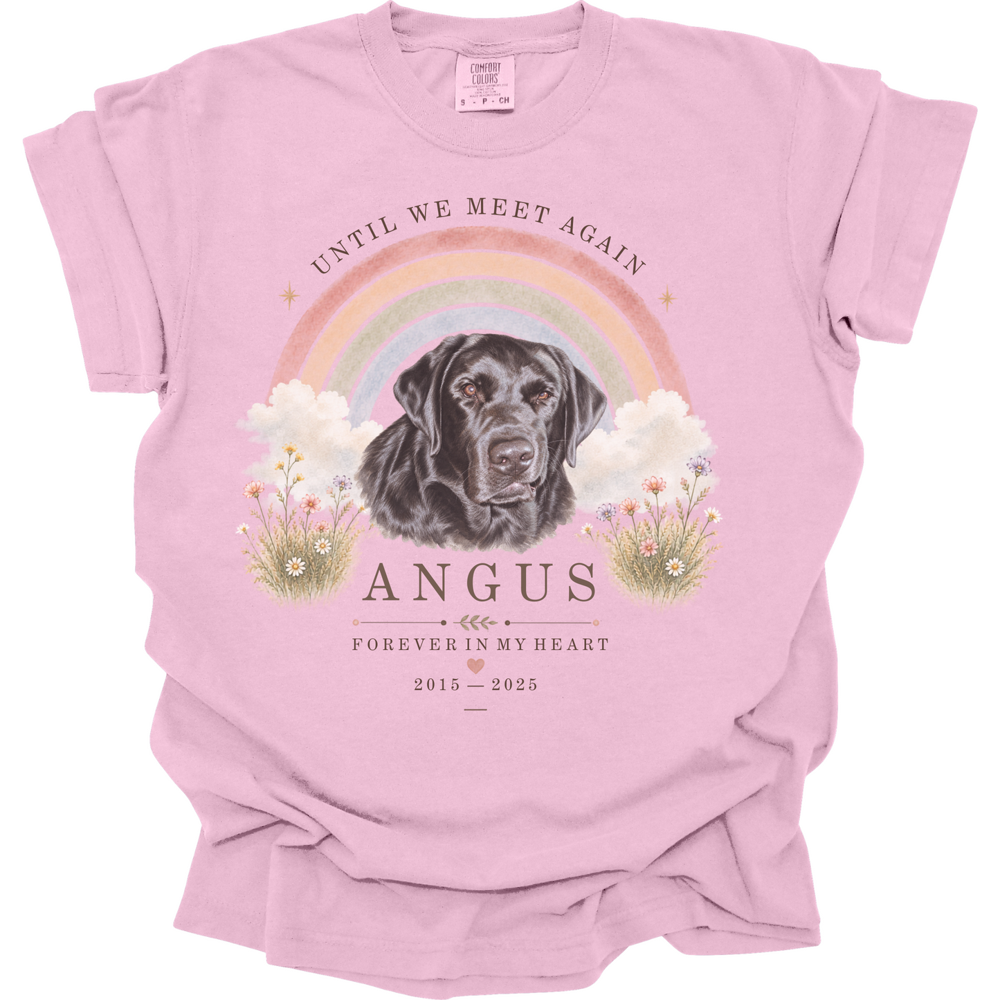 Personalized Rainbow Bridge Dog Remembrance Shirt