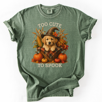 Golden Retriever Halloween Shirt, Too Cute To Spook Fall Dog Lover Tee