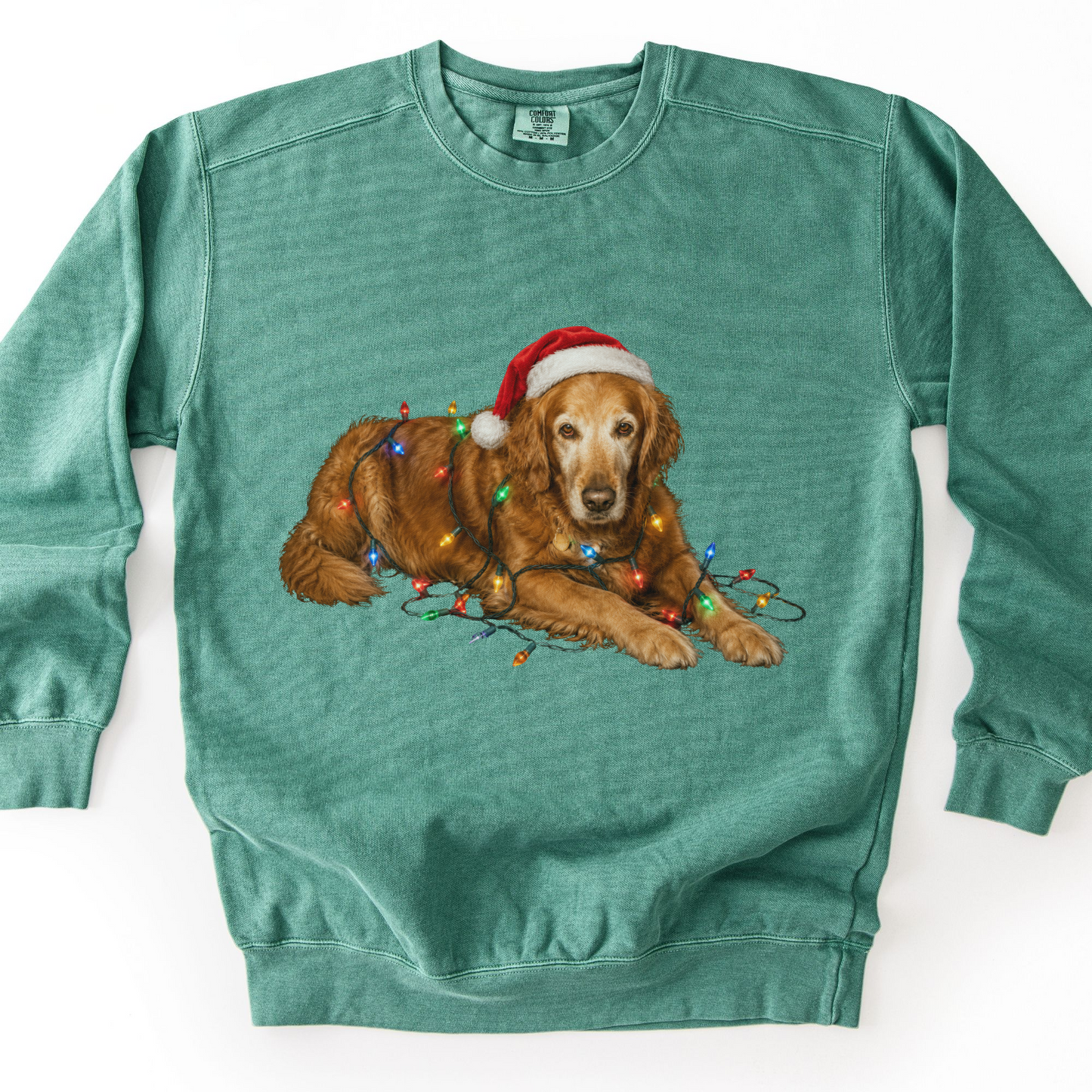 Personalized Dog Photo Christmas Sweatshirt Custom Pet Holiday Crewneck Gift