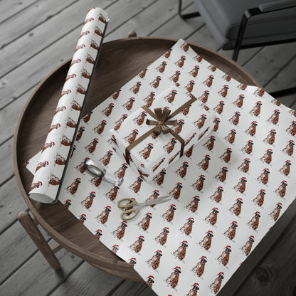 Boxer Christmas Lights Wrapping Paper