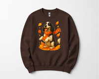 Load image into Gallery viewer, Springer Spaniel Fall Sweatshirt, Cozy Autumn Dog Shirt, Black Dog Lover Gift, Cute Dog Autumn Apparel, Seasonal Puppy Outfit
