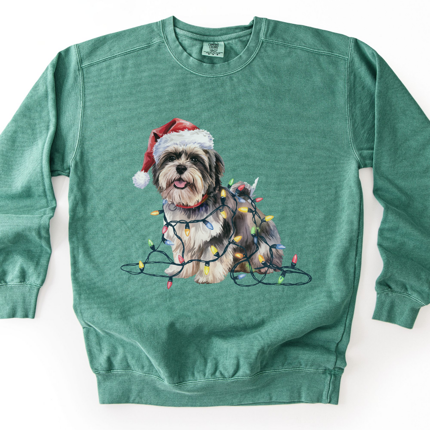 Lhasa Apso Christmas Lights Sweatshirt
