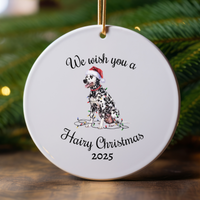 Load image into Gallery viewer, Christmas Dalmatian Ornament, Christmas Lights Dog Keepsake
