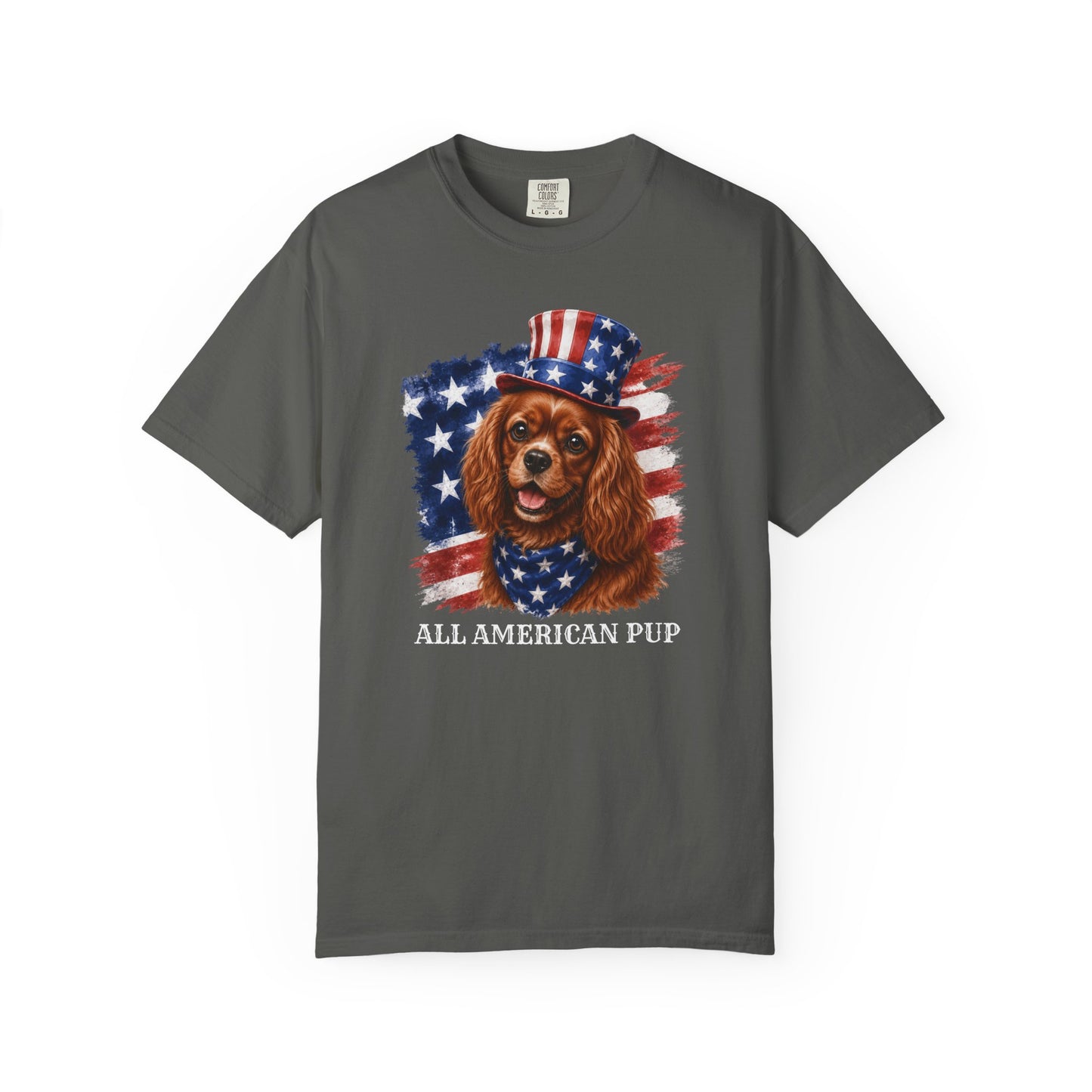 Patriotic Ruby Cavalier All American Pup Shirt