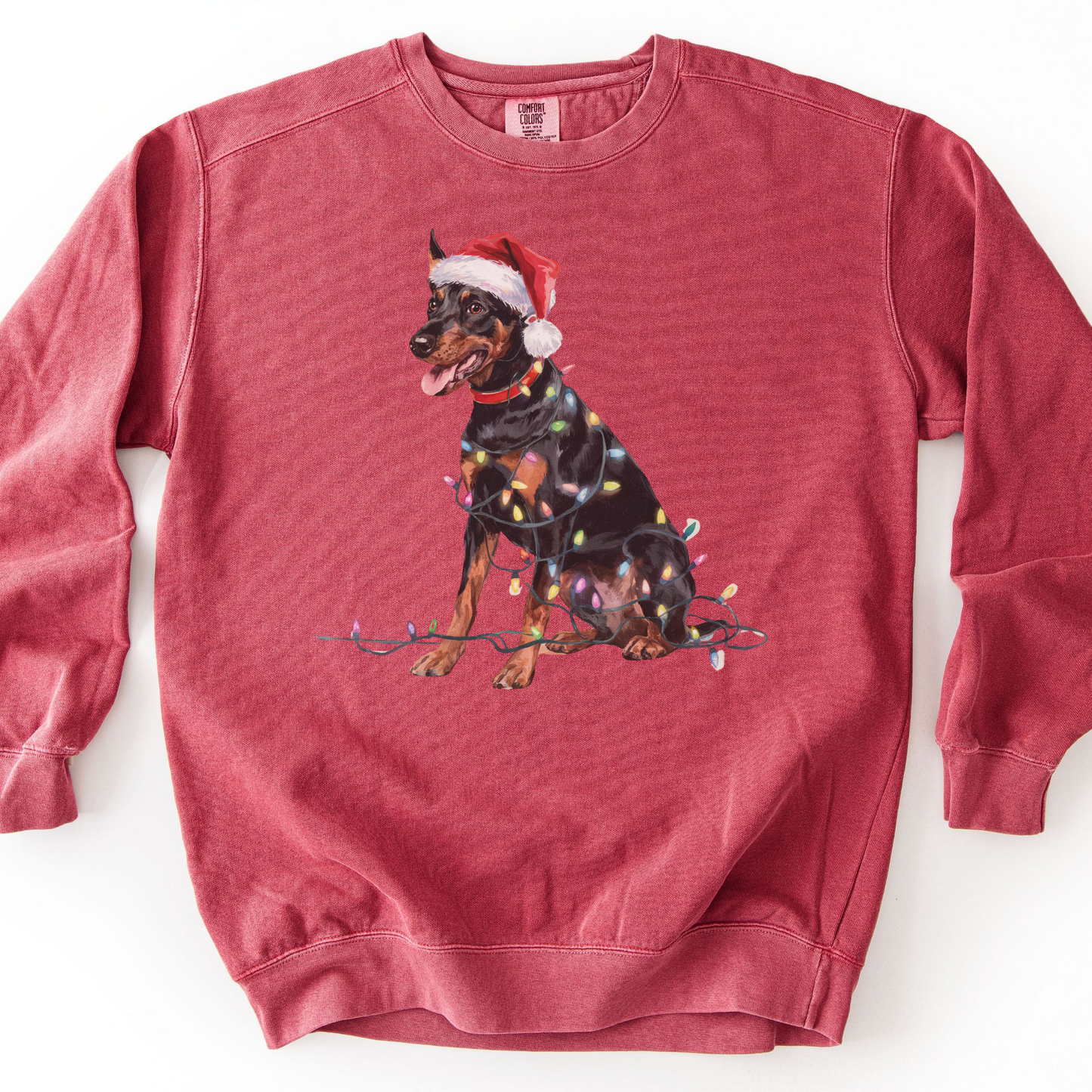 German Pinscher Christmas Lights Sweatshirt