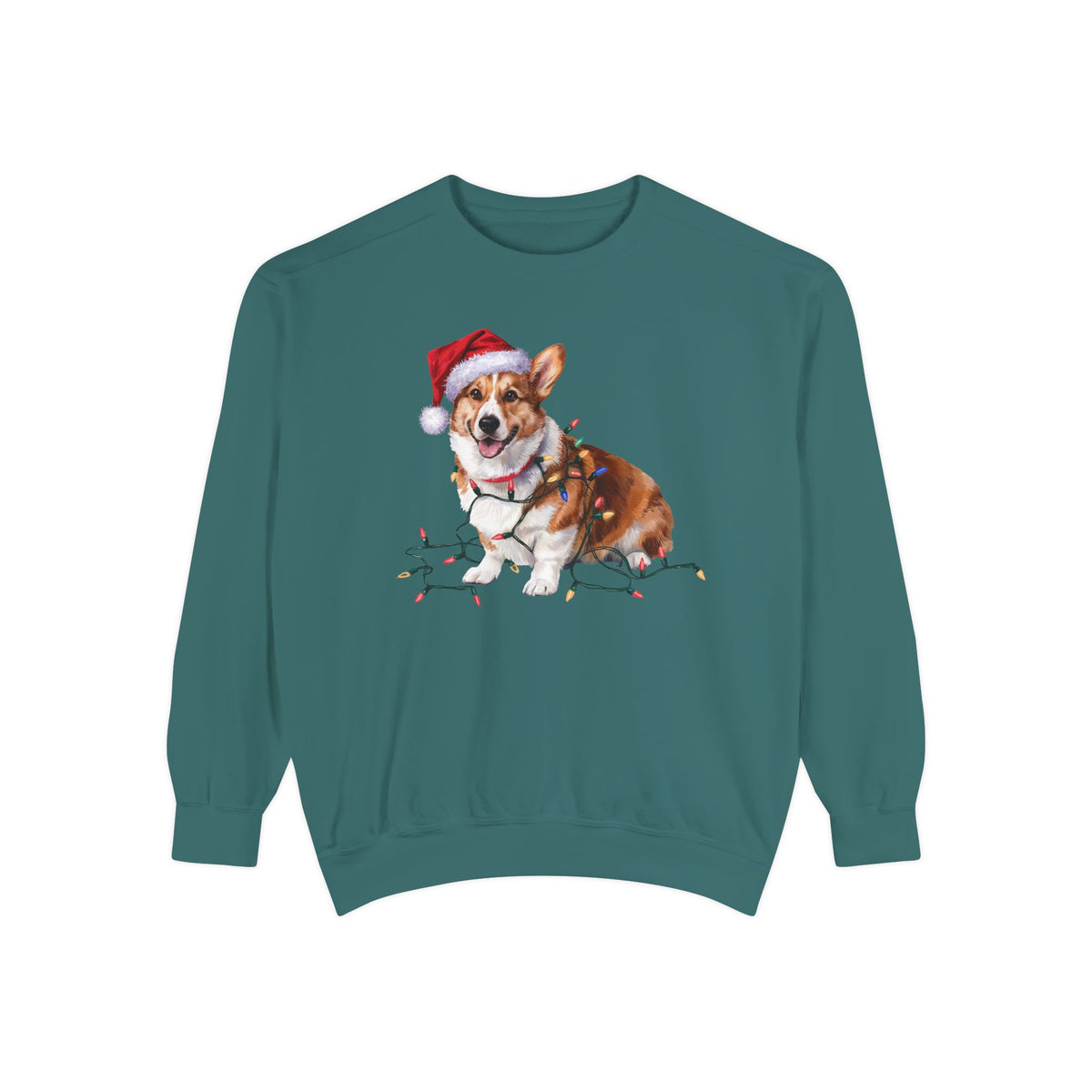 Christmas Corgi Sweatshirt, Christmas Lights Dog