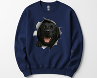 Load image into Gallery viewer, Peeking Labrador Sweatshirt - Use Code FALL15 at checkout for 15% Off.
