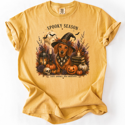Red Dachshund Spooky Season Dog Mom Halloween Shirt