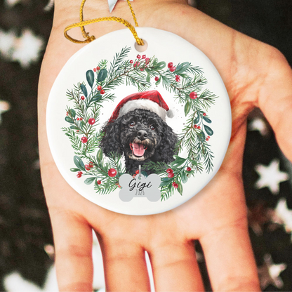 Personalized Poodle Christmas Ornament