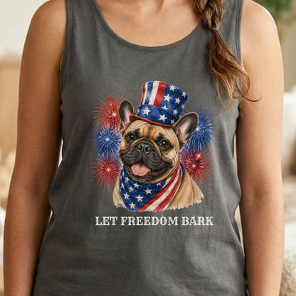 Patriotic French Bulldog Tank Top