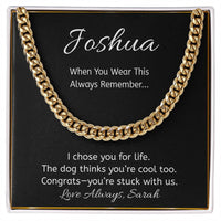 Load image into Gallery viewer, Funny Dog Lover Necklace, “I Chose You for Life” Message Card