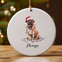 Load image into Gallery viewer, Mastiff Christmas Ornament, Personalized Dog Keepsake
