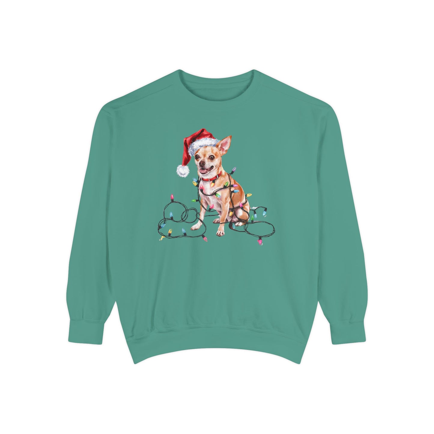 Christmas Chihuahua Sweatshirt, Christmas Lights Dog Sweatshirt, Chihuahua Mom Sweatshirt, Christmas Dog, Gift for Dog Lover, Chihuahua