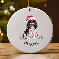 Load image into Gallery viewer, Cavalier King Charles Spaniel Ornament, Personalized Dog Christmas Ornament
