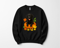 Load image into Gallery viewer, Black Lab in Pumpkin Fall Dog Lover Shirt
