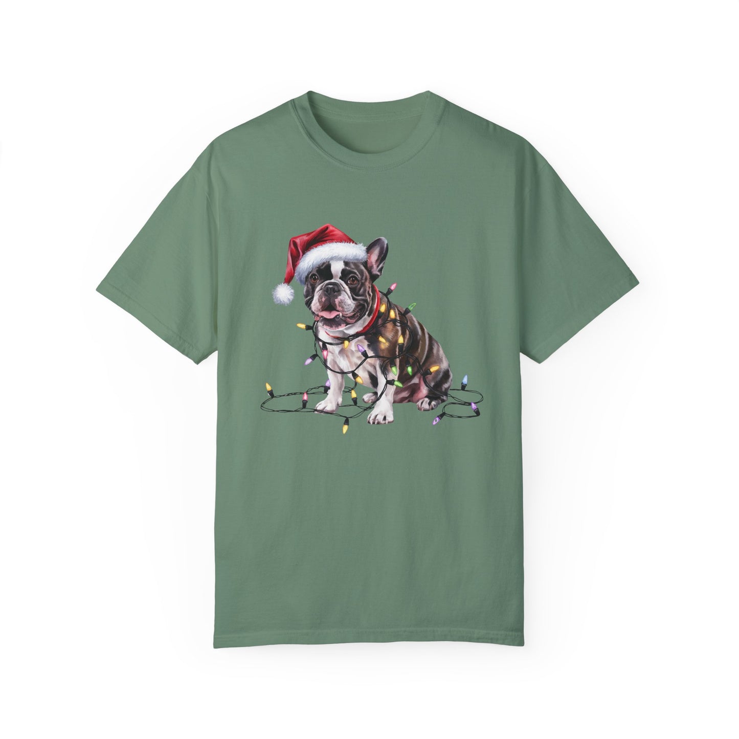 Christmas French Bulldog Shirt, Christmas Lights Dog Tee, Christmas Dog Tee, French Bulldog Mom Tshirt, Gift for Dog Lover, French Bulldog