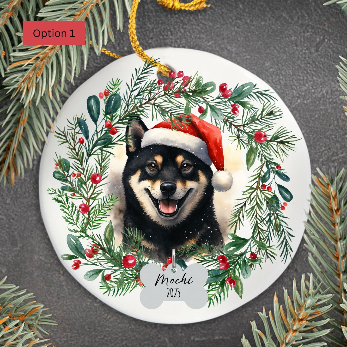 Personalized Shiba Inu Christmas Ornament