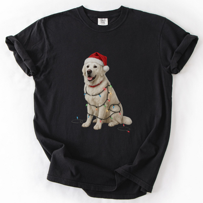 English Cream Golden Retriever Christmas Lights Shirt