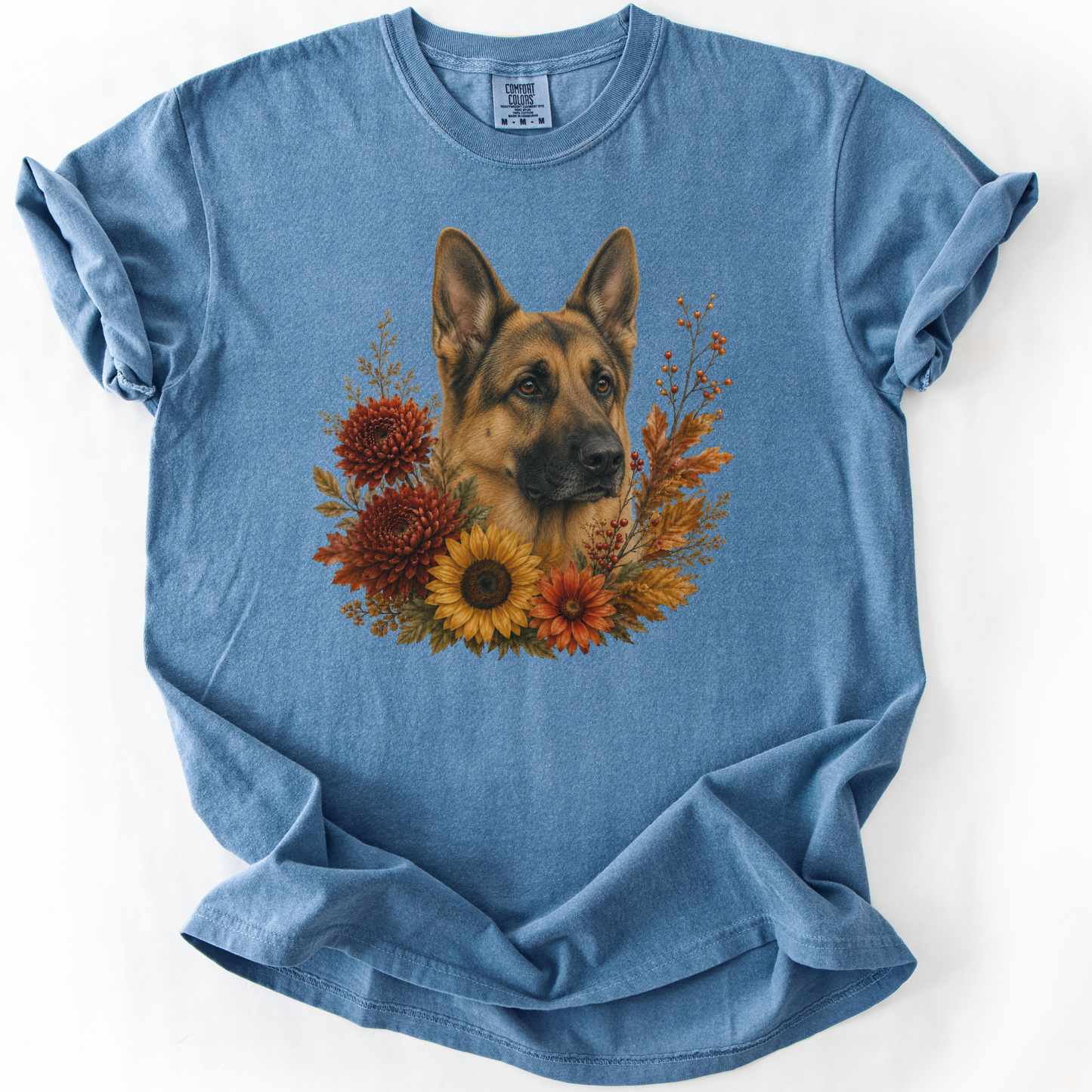 German Shepherd Autumn Floral Shirt