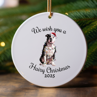 Load image into Gallery viewer, Christmas American Bulldog Ornament, Christmas Lights Dog Keepsake
