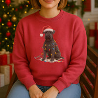 Load image into Gallery viewer, Kerry Blue Terrier Christmas Sweatshirt, Holiday Dog Lover Sweater, Cozy Festive Apparel, Santa Hat Dog Gift, Pet Parent
