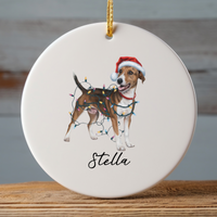 Load image into Gallery viewer, Smooth Fox Terrier Ornament, Personalized Christmas Decor
