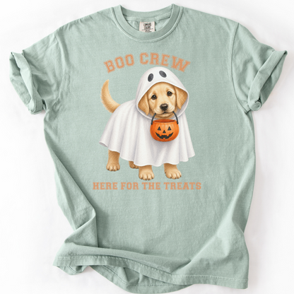 Golden Retriever Boo Crew Halloween Shirt, Here for the Treats Dog Mom Tee