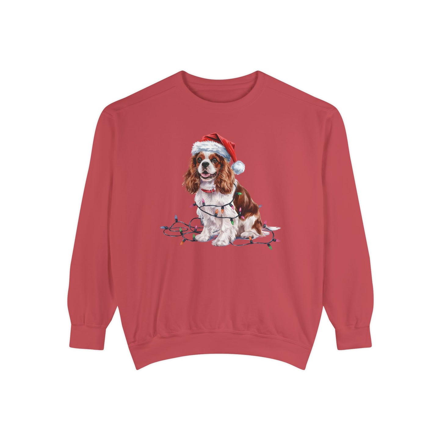 Christmas Cavalier King Charles Spaniel Sweatshirt, Christmas Lights Dog, Christmas Dog, Cavalier Spaniel Mom, Gift for Dog Lover