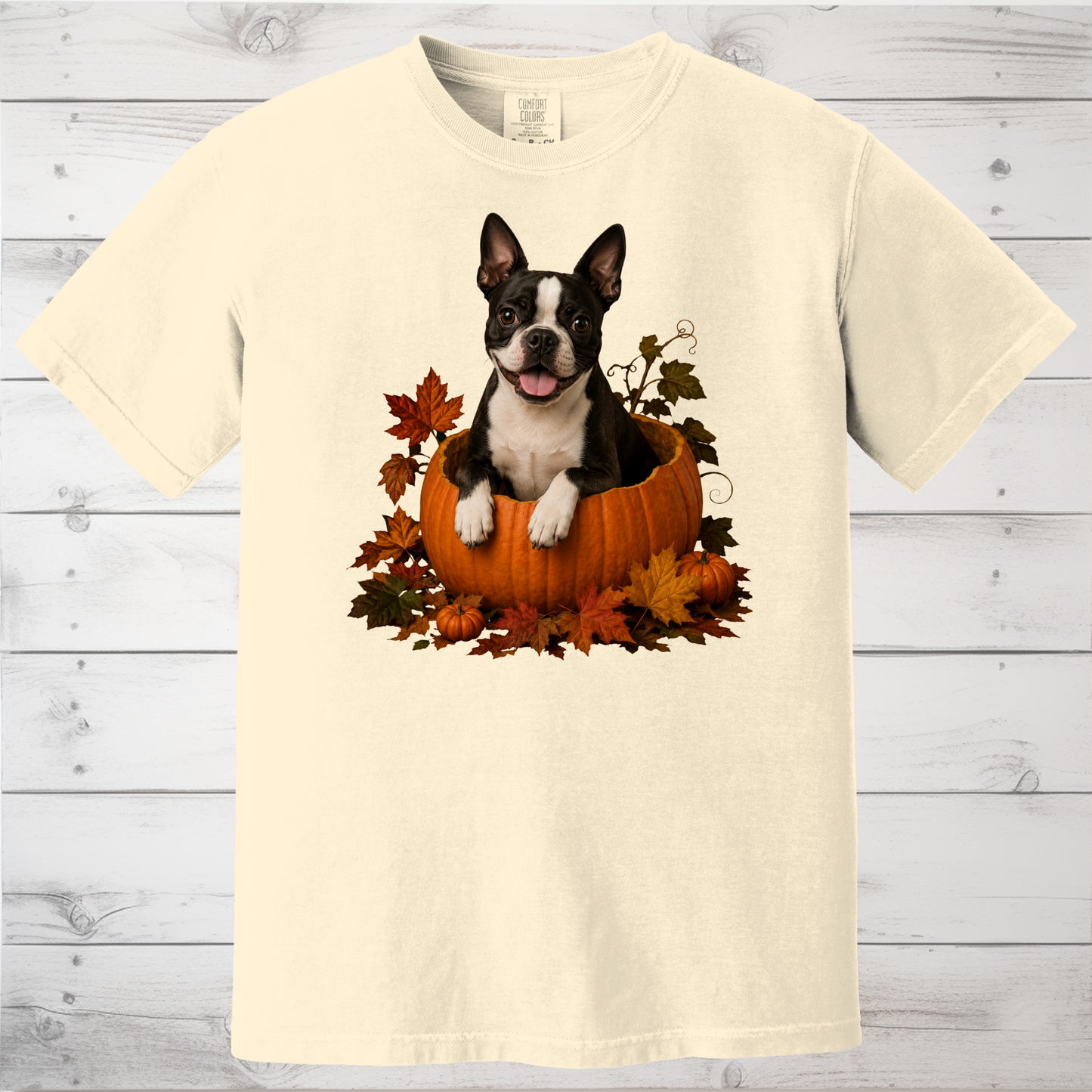 Boston Terrier Pumpkin Shirt