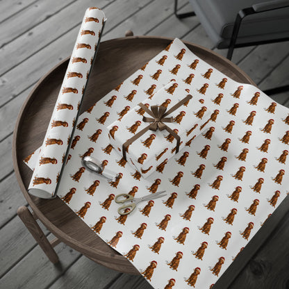 Fox Red Labrador Retriever Christmas Lights Wrapping Paper