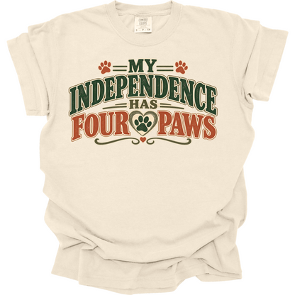 Service Dog Handler Shirt, My Independence Has Four Paws, Working Dog Gift