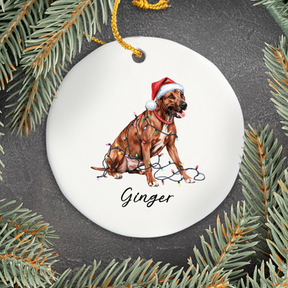 Rhodesian Ridgeback Ornament, Custom Dog Lover Holiday Gift