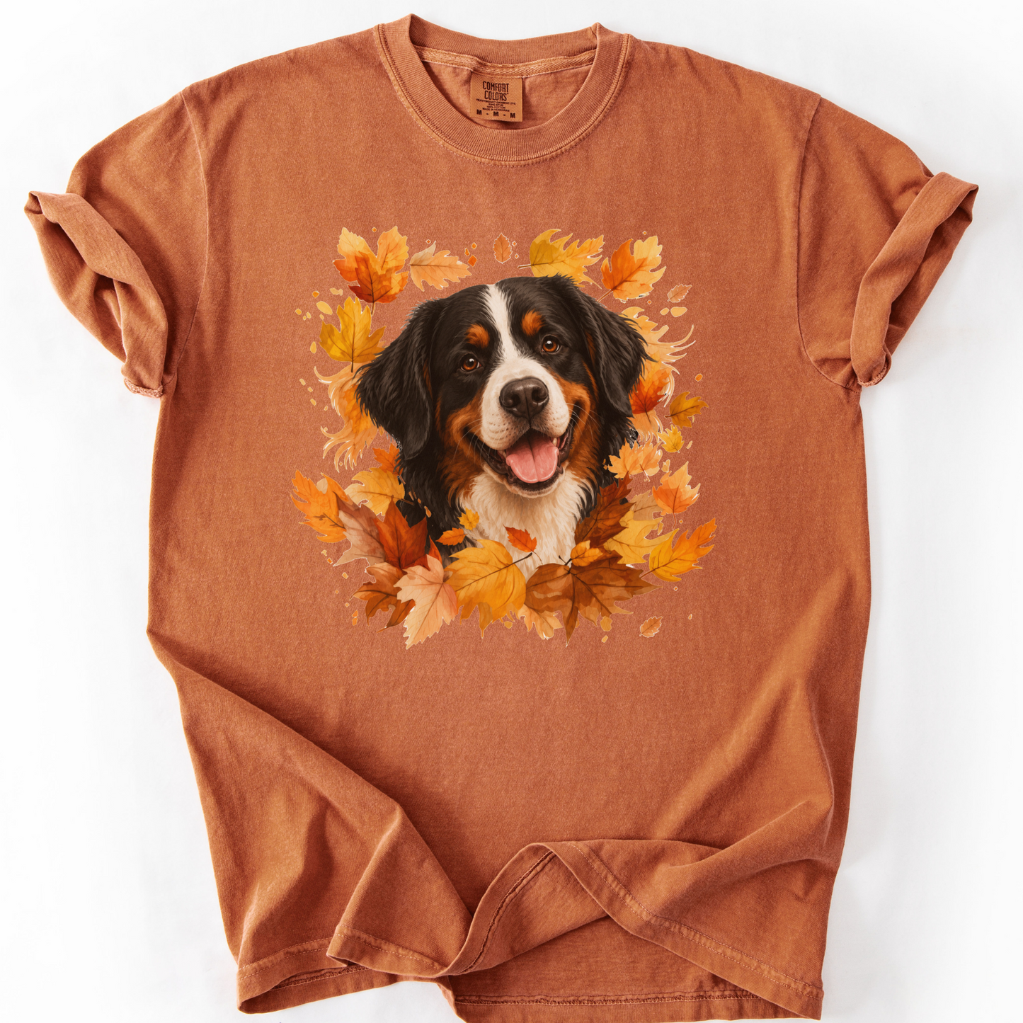 Bernese Mountain Dog Fall Shirt, Autumn Dog Mom Comfort Colors Tee
