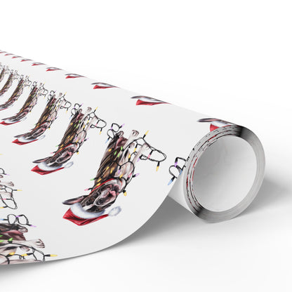 French Bulldog Christmas Lights Wrapping Paper