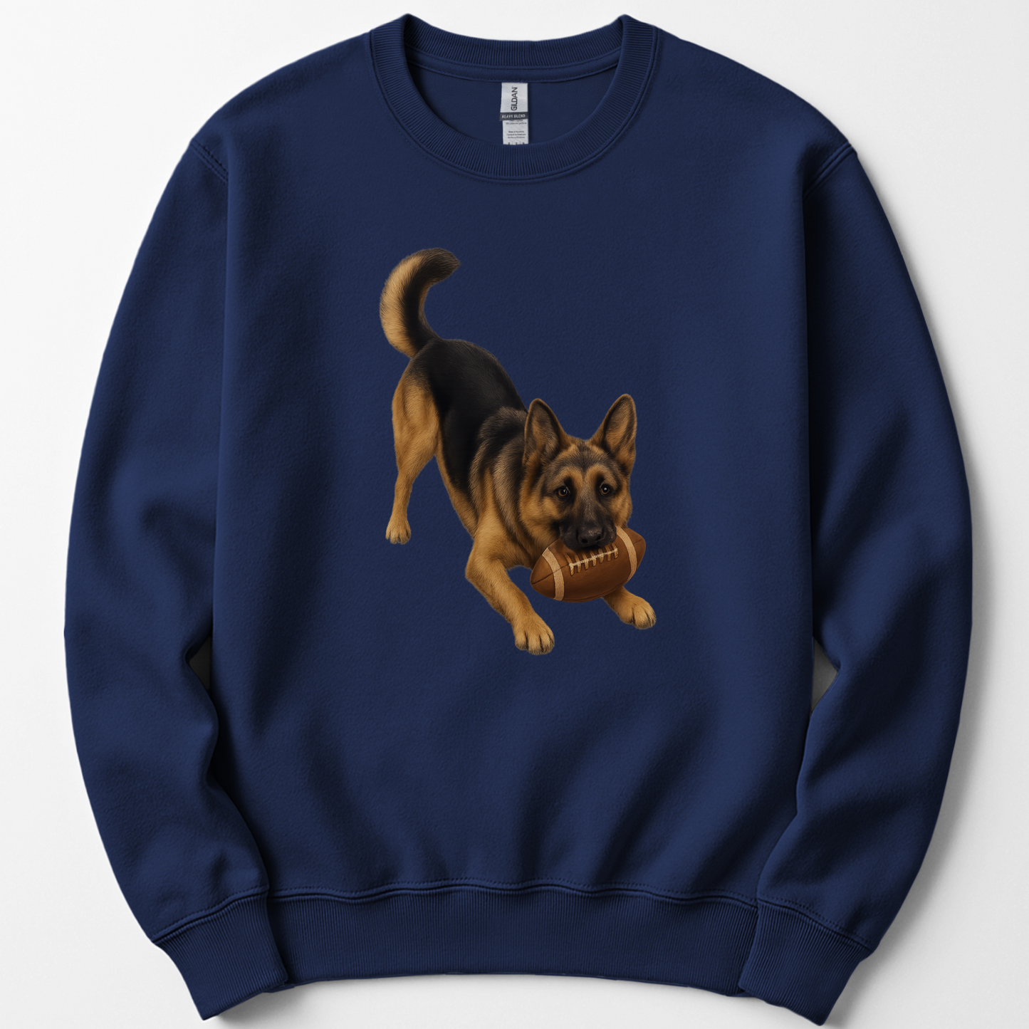 German Shepherd Football Sweatshirt Dog Lover Game Day Crewneck Shepherd Mom Gift