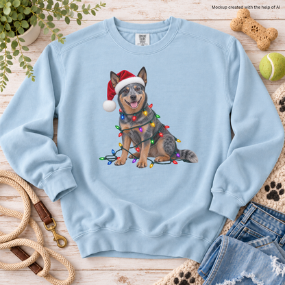 Australian Cattle Dog Christmas Sweatshirt, Blue Heeler Holiday Crewneck, Festive Dog Lover Gift