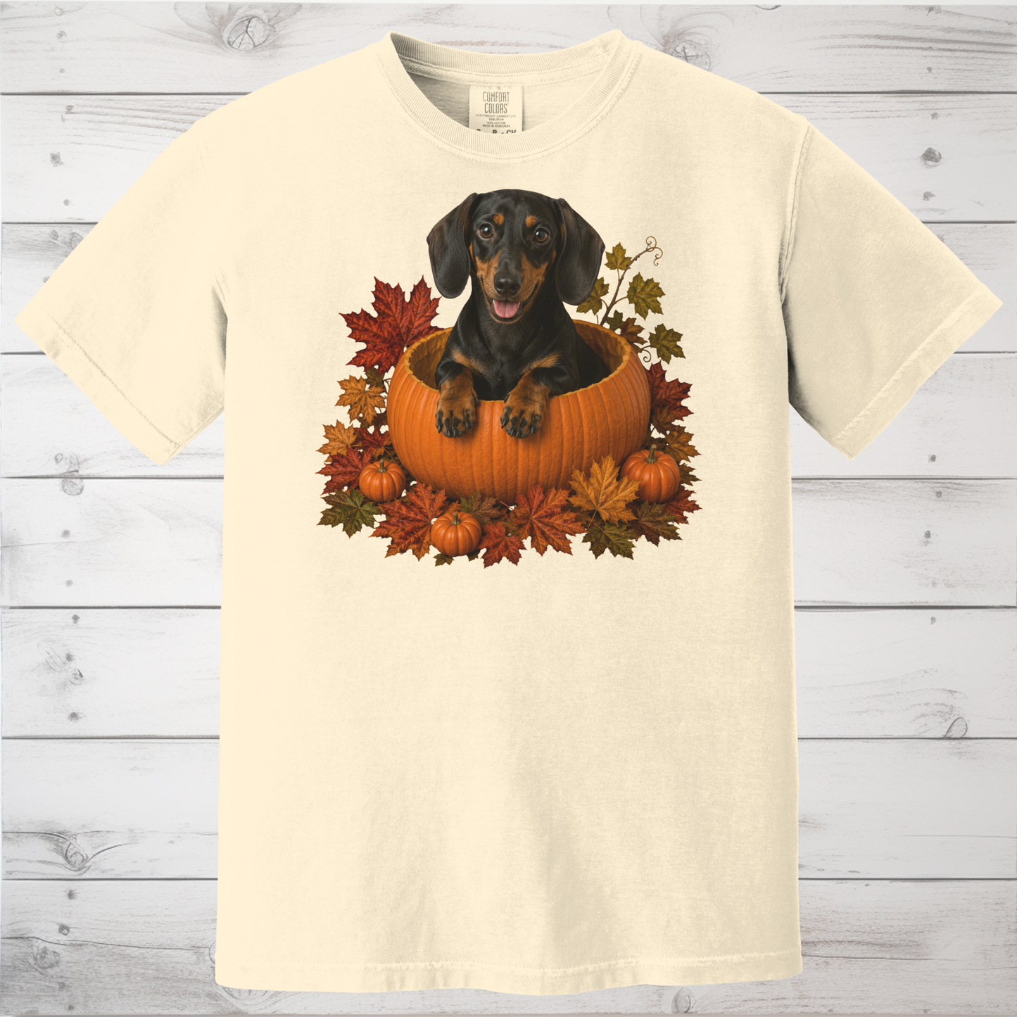 Black and Tan Dachshund Pumpkin Shirt