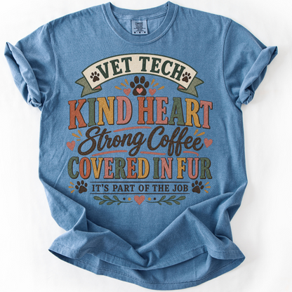Kind Heart Strong Coffee Vet Tech Shirt