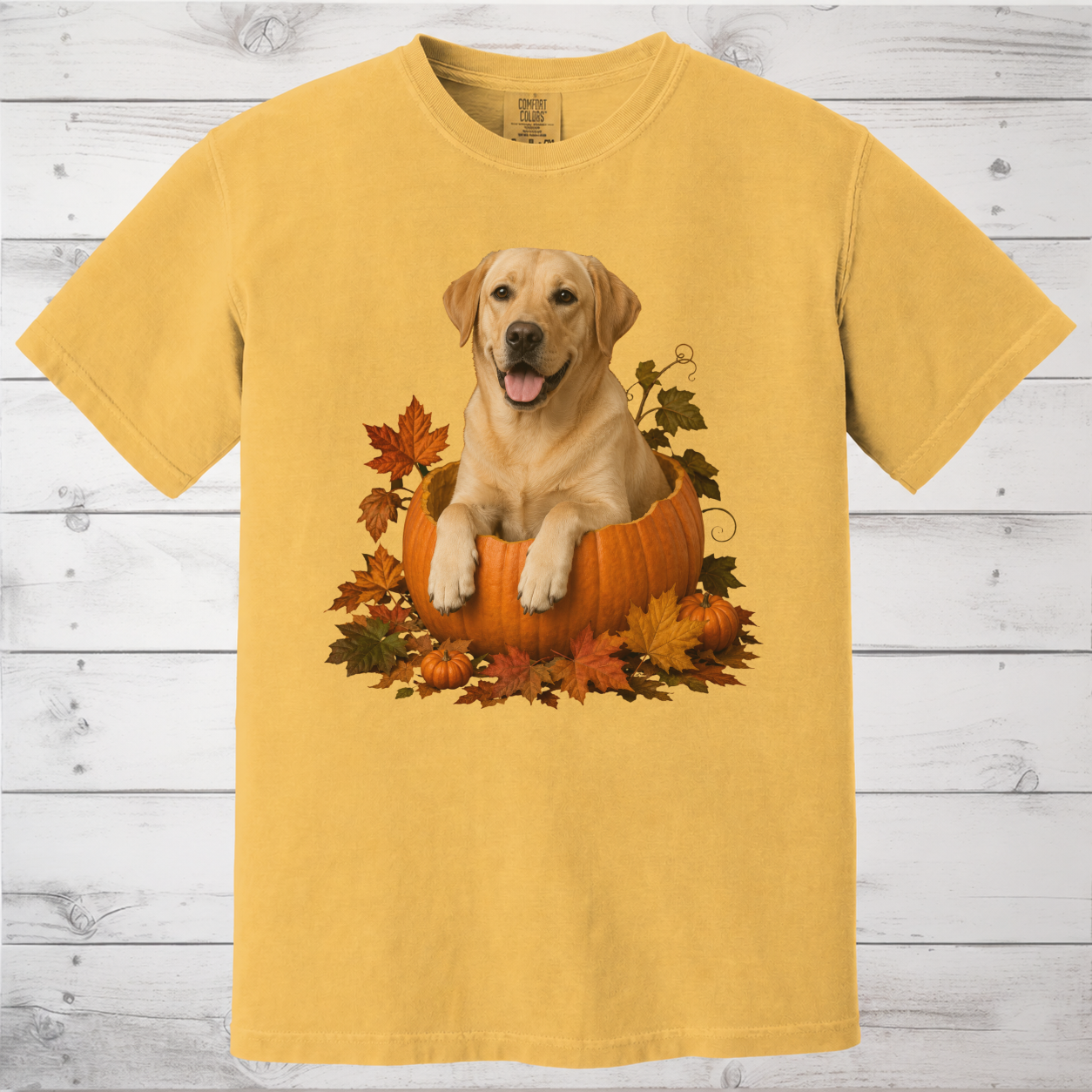 Yellow Lab Pumpkin Shirt