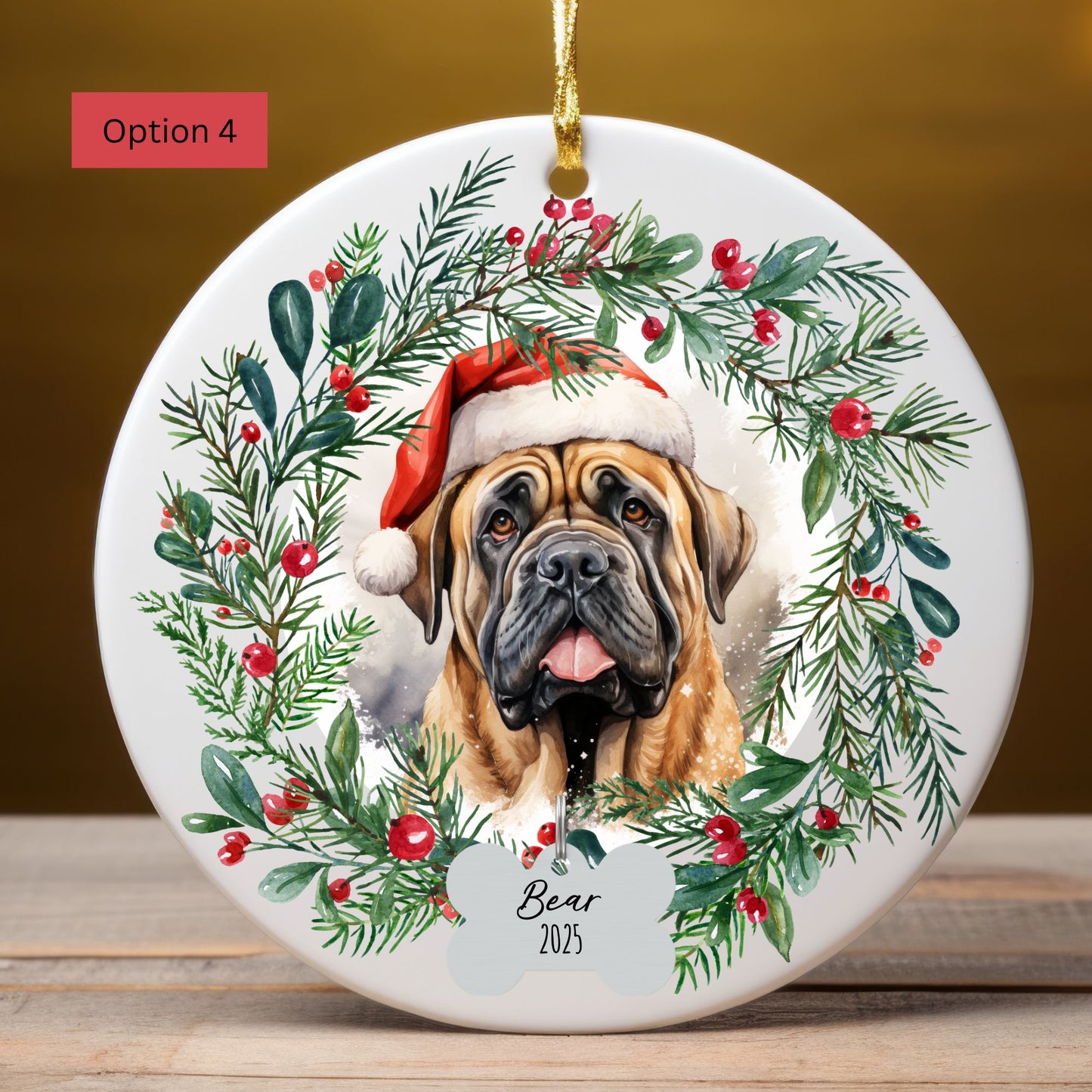 Personalized English Mastiff Ornament