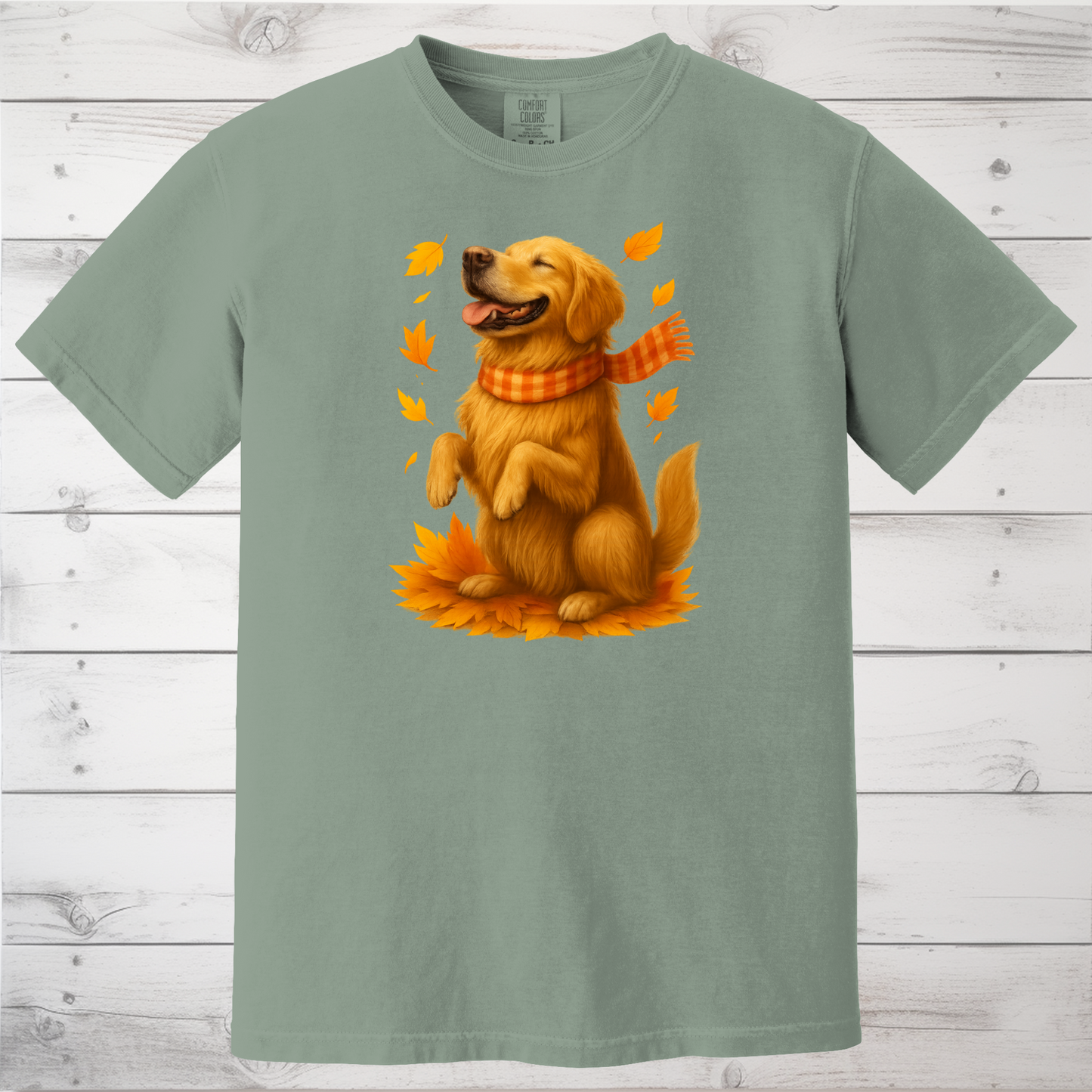 Golden Retriever Fall Shirt, Autumn Dog Sweatshirt, Pet Lover Gift, Cozy Canine Apparel, Seasonal Dog Mom Clothing