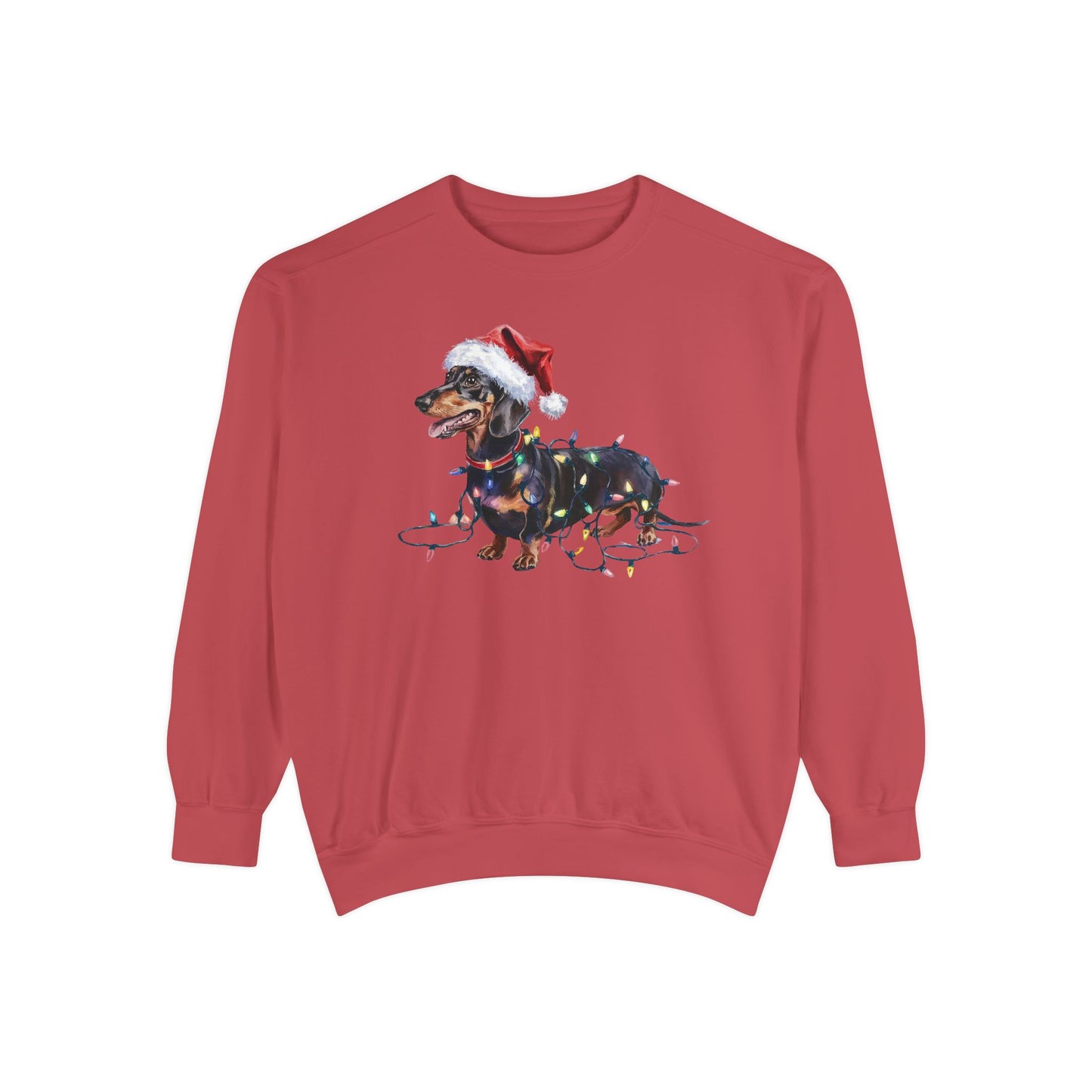 Christmas Dachshund Sweatshirt, Christmas Lights Dog Sweatshirt, Christmas Dog, Dachshund Mom Sweatshirt, Gift for Dog Lover, Dachshund