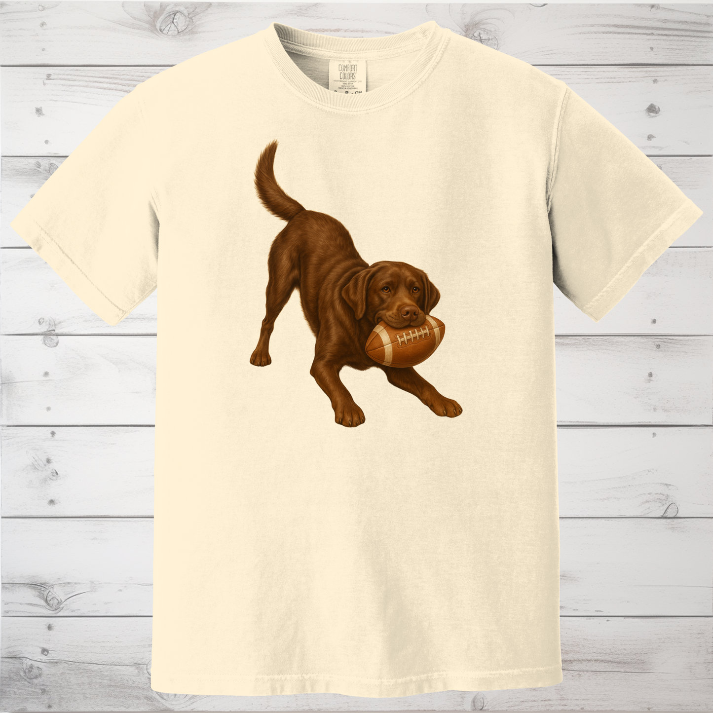 Chocolate Lab Football Shirt