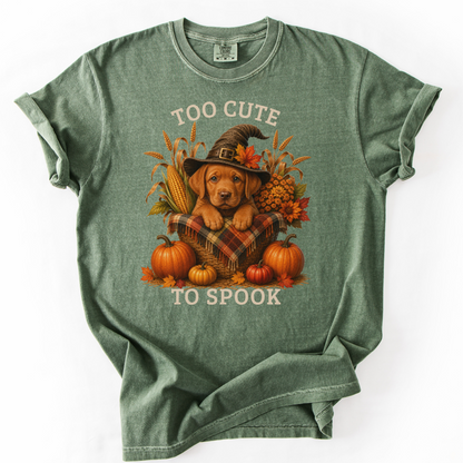 Fox Red Lab Halloween Shirt, Too Cute To Spook Fall Dog Lover Tee