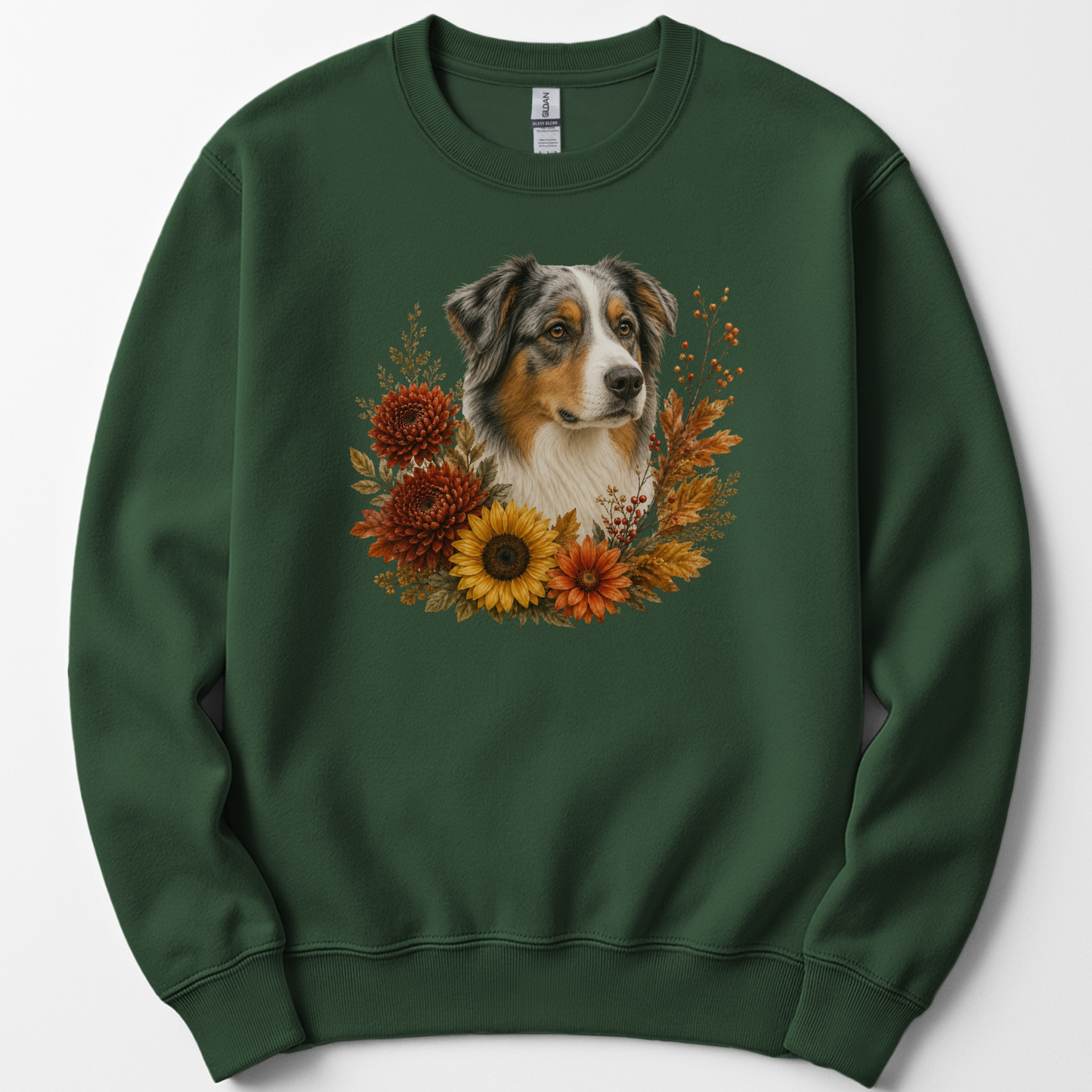 Australian Shepherd Autumn Floral Sweatshirt