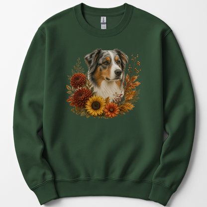 Australian Shepherd Autumn Floral Sweatshirt
