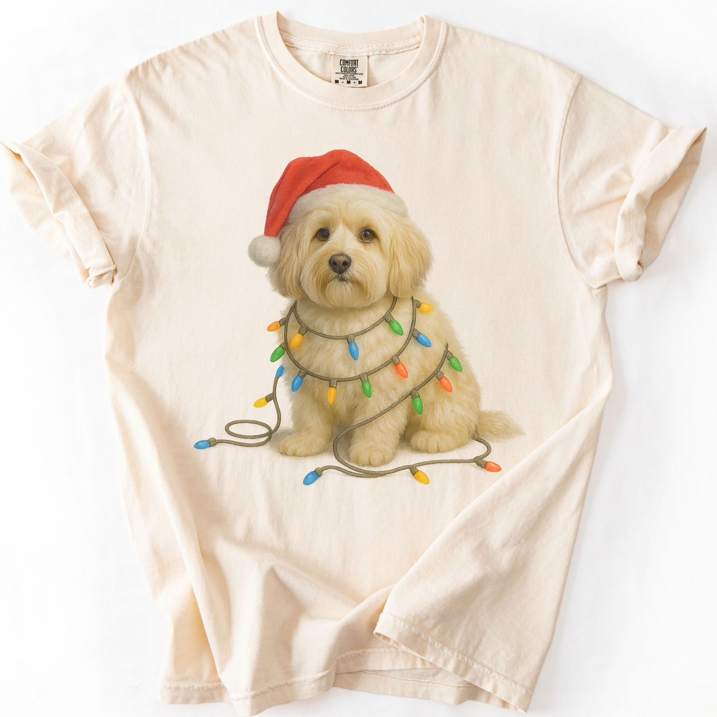 Havanese Christmas Lights Shirt, Festive Holiday Tee for Fluffy Dog Fans