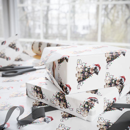 Schnauzer Christmas Lights Wrapping Paper