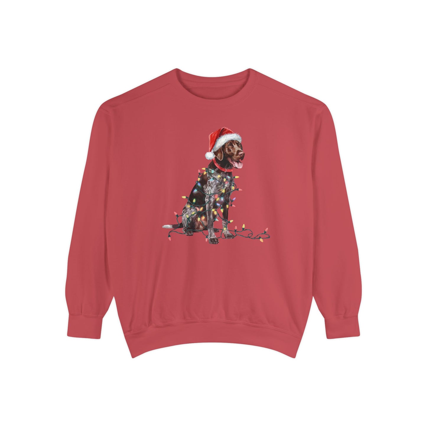 Christmas German Shorthaired Pointer Sweatshirt, Christmas Lights Dog, Christmas Dog, German Shorthaired Pointer Mom, Gift for Dog Lover